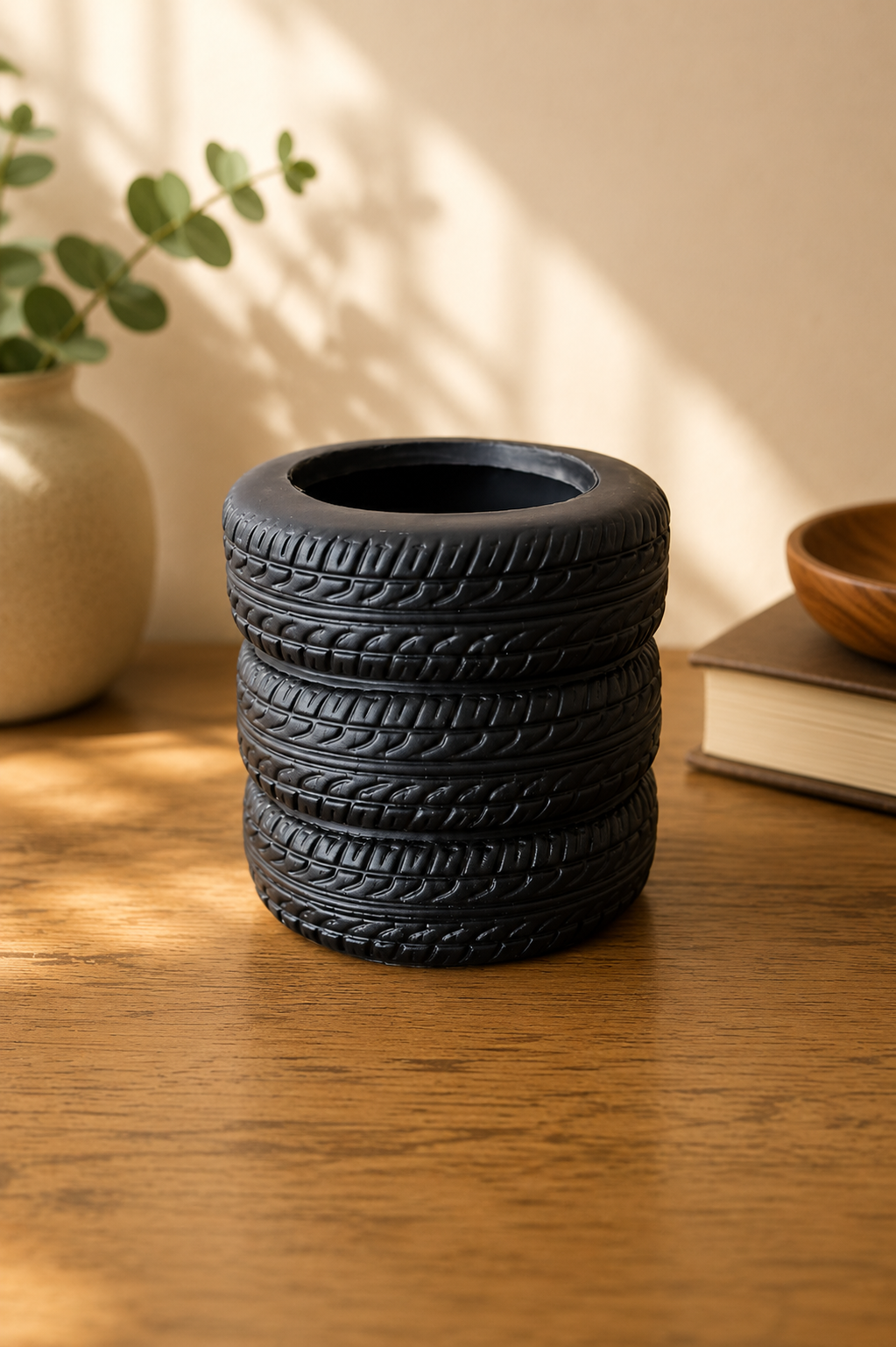 Tire Desk Organizer Pen Holder